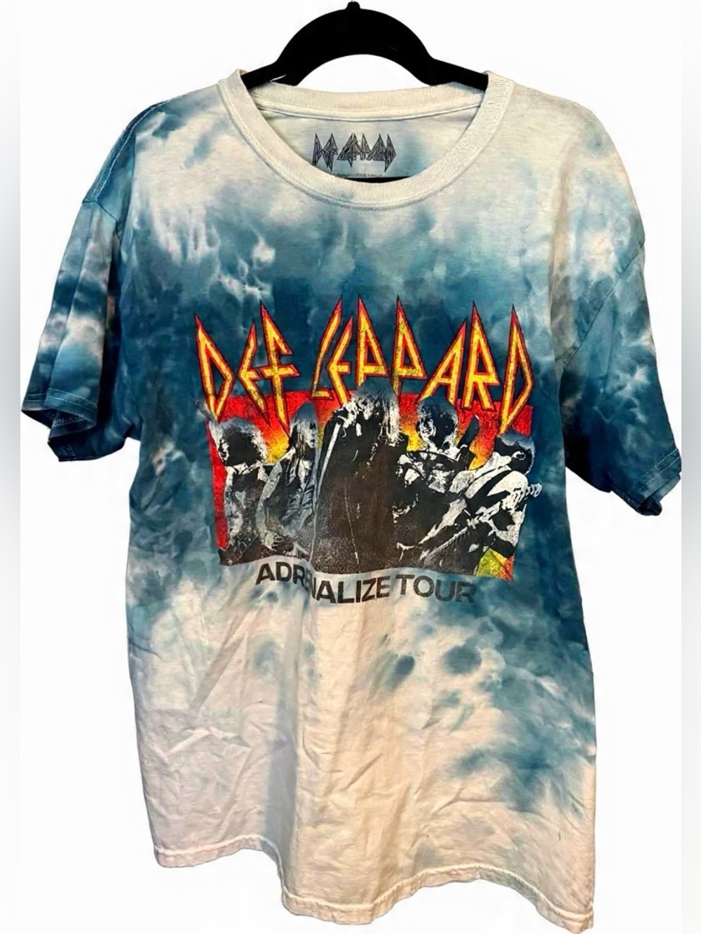 🎶 DEF LEPPARD- Tie Dye Graphic Tee 1992 Adrenalize Tour